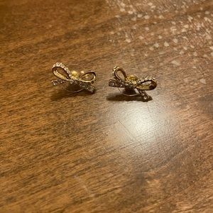 Kate Spade NY ‘Skinny Mini’ Pave Bow Stud Earrings, Gold